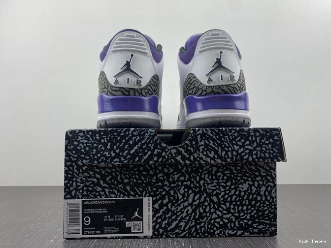 Kick Theory Retro 3826 Jordan 3 Dark CT8532- ZipUp Iris 1013